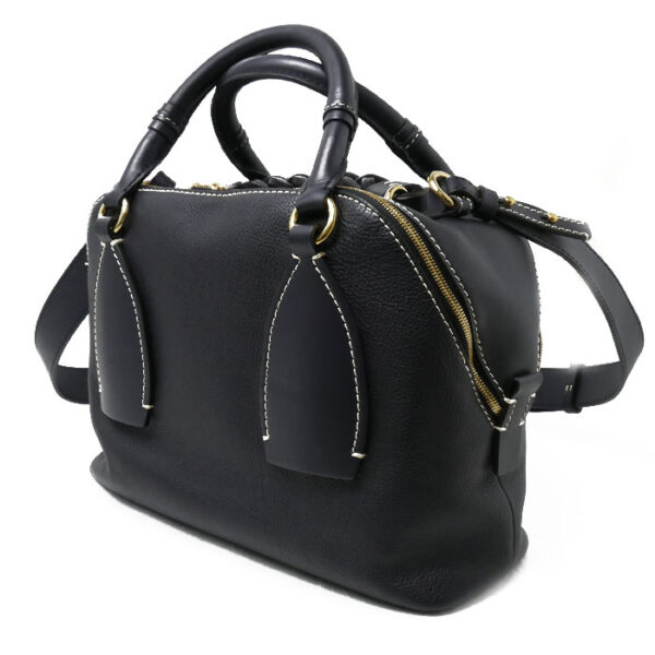 sb24 0112 48 2 Chloe Dahlia Medium 2Way Shoulder Bag Black