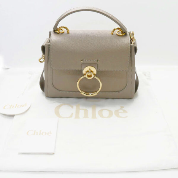 sb24 0119 13 9 Chloe Tess 2Way Shoulder Bag Gray