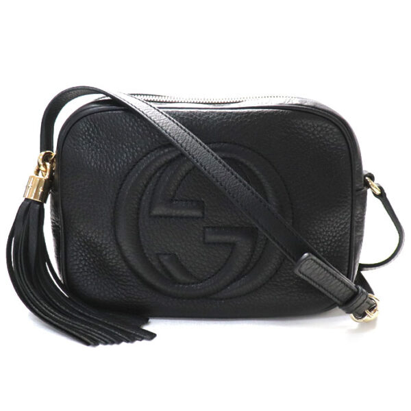 sb24 0126 24 1 Gucci Soho Small Disco Shoulder Bag Black