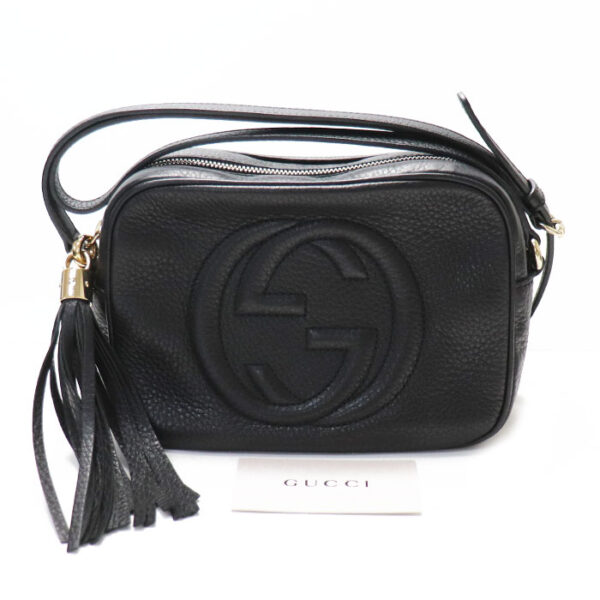 sb24 0126 24 7 Gucci Soho Small Disco Shoulder Bag Black