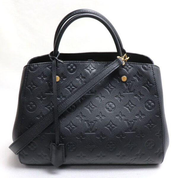 sb24 0202 14 203 Louis Vuitton Montaigne MM 2Way Bag Empreinte Noir Black