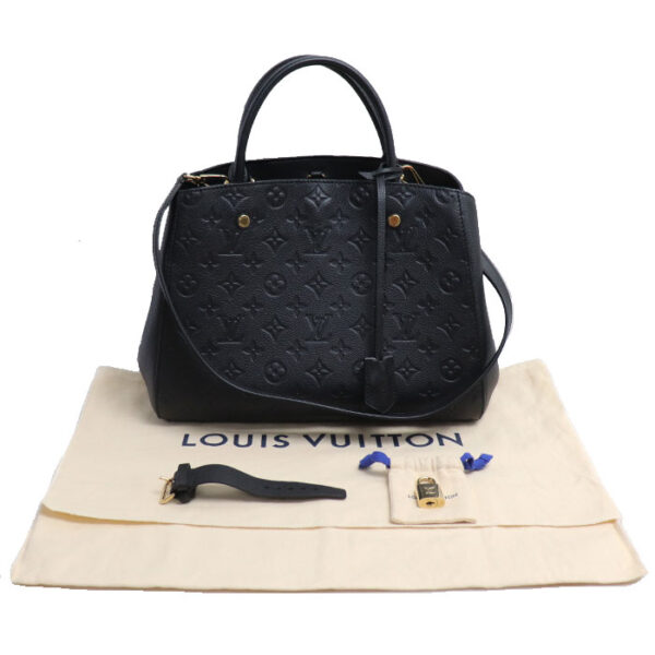 sb24 0202 14 212 Louis Vuitton Montaigne MM 2Way Bag Empreinte Noir Black