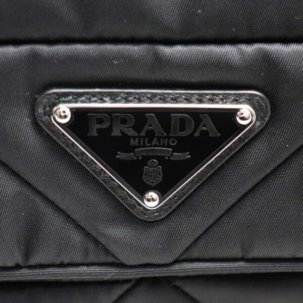 sb24 0202 16 208 Prada Padded Re Nylon Shoulder Bag Black