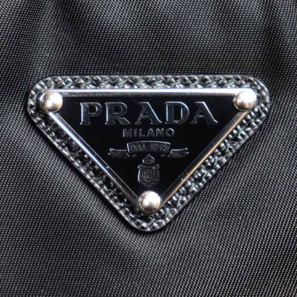 sb24 0322 16 329 Prada Re Nylon Tesuto Shoulder Bag Black