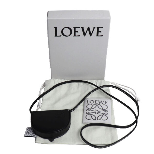 sb24 0517 38 523 Loewe Heel Pouch Mini Shoulder Bag Black