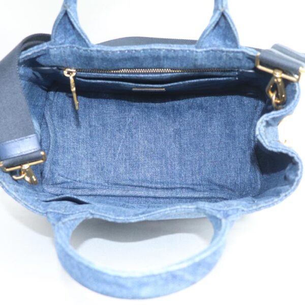 sb24 0712 36 715 Prada Canapa Denim 2Way Shoulder Bag Denim