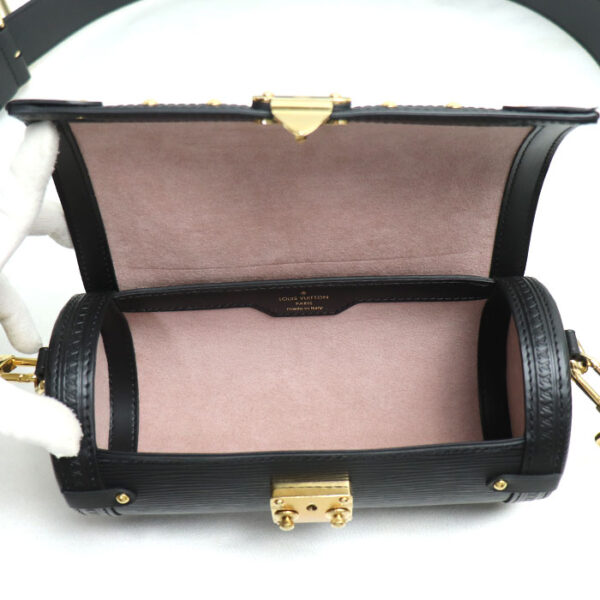 sb24 0823 16 826 Louis Vuitton Papillon Trunk 2Way Shoulder Bag Black