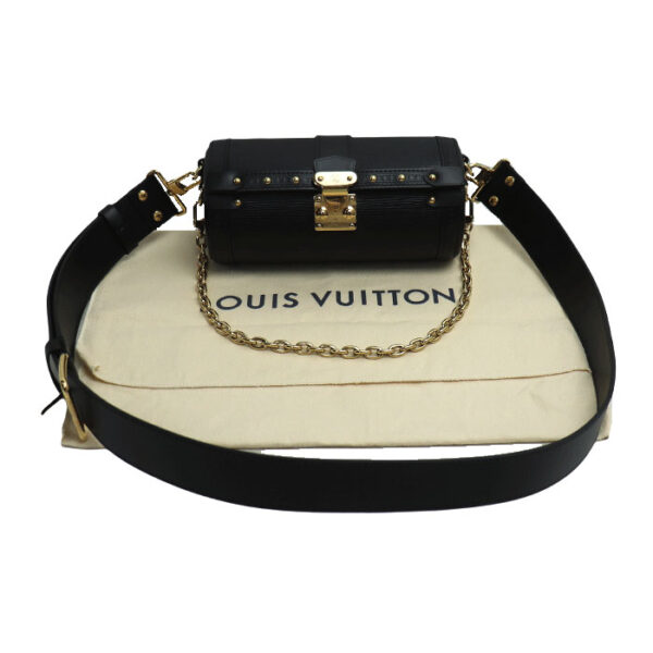 sb24 0823 16 831 Louis Vuitton Papillon Trunk 2Way Shoulder Bag Black