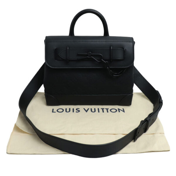 sb24 0823 17 830 Louis Vuitton Steamer PM 2Way Shoulder Bag Taurillon Black