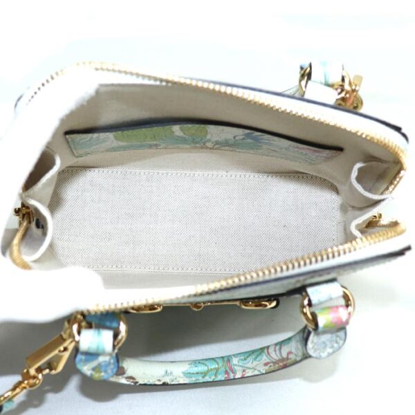 sb24 0823 22 826 Gucci Horsebit 1955 Tiger 2Way Shoulder Bag White Multicolor