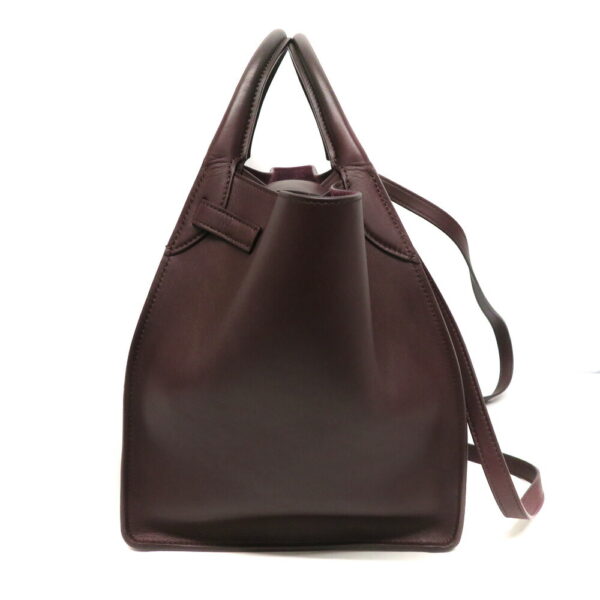 se2 Celine Big Bag Small 2WAY Leather Bag Burgundy