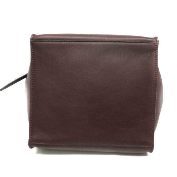 se4 Celine Big Bag Small 2WAY Leather Bag Burgundy