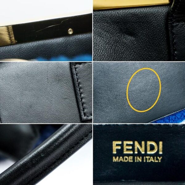 sw21 0917 12 Fendi 2Jours Toujours Handbag Shearling Blue