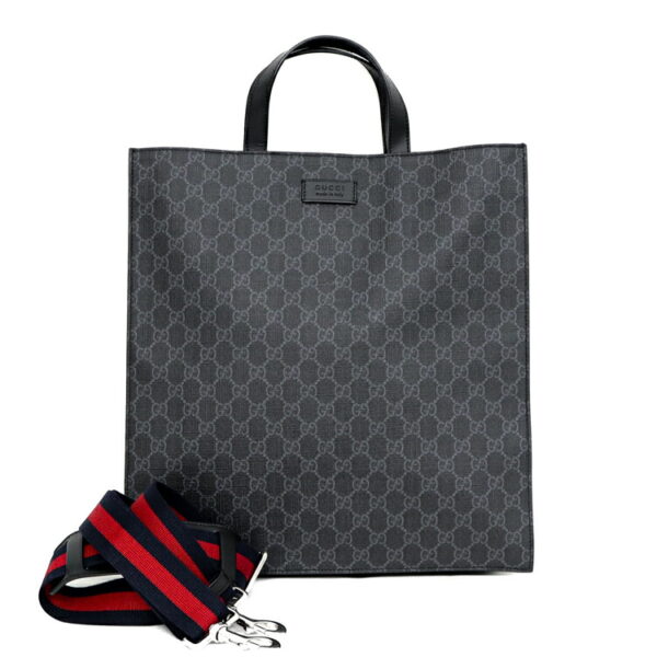 sw23 0453 01 Gucci Soft GG Supreme Tote Bag Gray