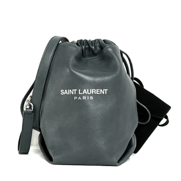 sw23 0934 01 Saint Laurent Teddy Small Shoulder Bag Gray