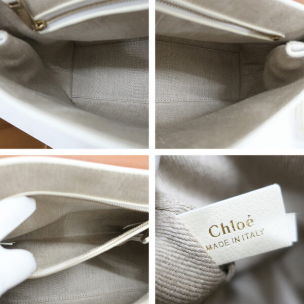 t2306 05 004979hm 04 Chloe Penelope Handbag 2WAY Shoulder Bag Leather White