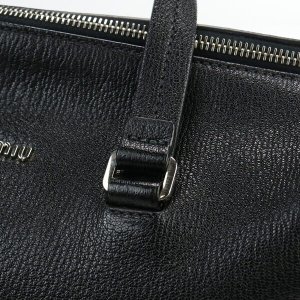 usdmi69129011008 Miu Miu Madras 2 Way Handbag Black