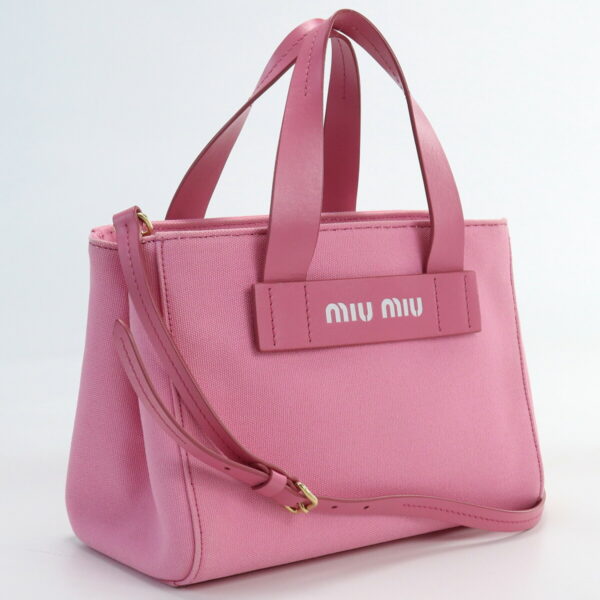 usdmi69916011001 Miu Miu Canapa Tote Bag Pink