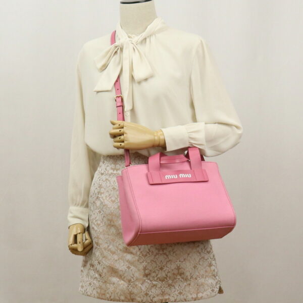 usdmi69916011011 Miu Miu Canapa Tote Bag Pink