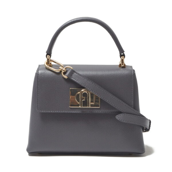 wb00109 are 2269s02 Furla 1927 Mini Top Handle Leather Handbag Gray