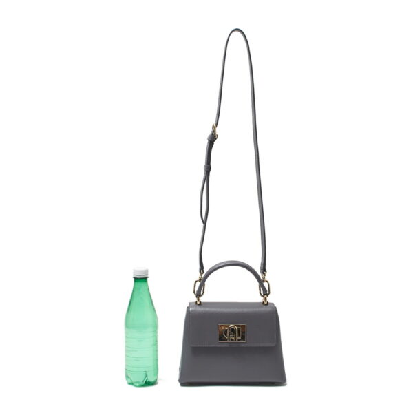 wb00109 are 2269s03 Furla 1927 Mini Top Handle Leather Handbag Gray