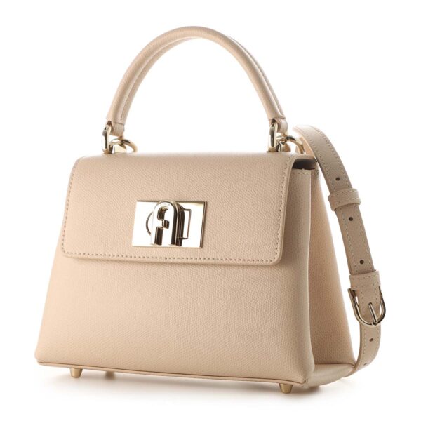 wb00109 are b4l0001 Furla 1927 Mini Top Handle Leather Handbag Beige