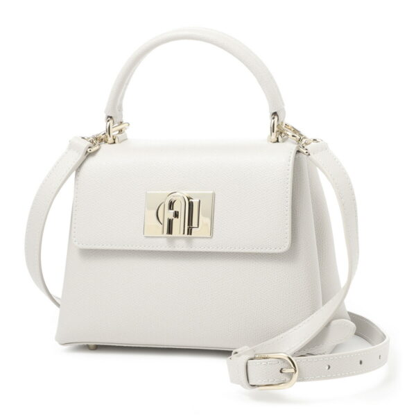 wb00109 are gdj0001 Furla 1927 Leather Handbag White