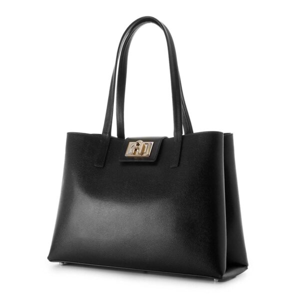 wb00145 are o600001 Furla 1927 L Tote Leather Bag Black