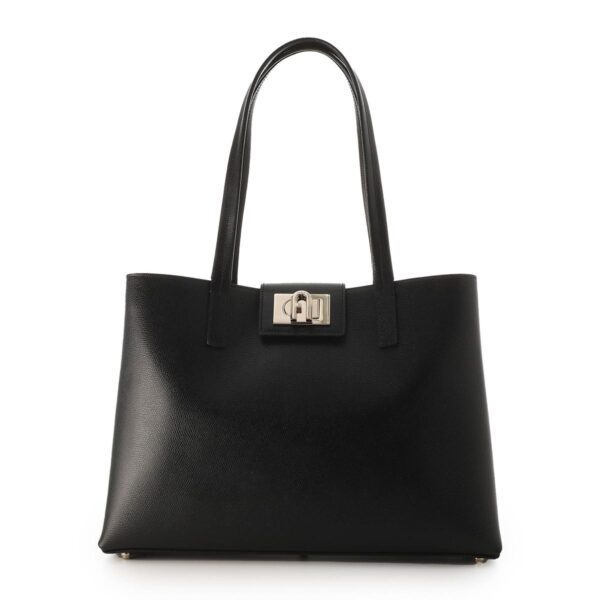 wb00145 are o600002 Furla 1927 L Tote Leather Bag Black