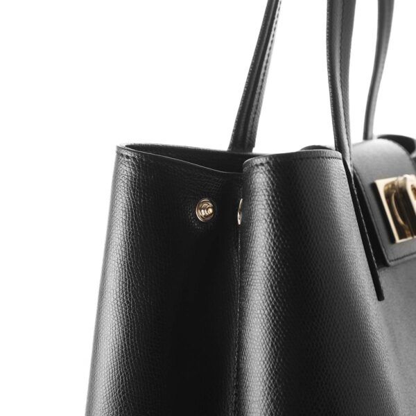 wb00145 are o600008 Furla 1927 L Tote Leather Bag Black