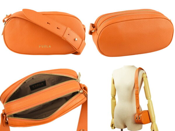 wb00253hsf000md000b Furla Shoulder Leather Bag Orange