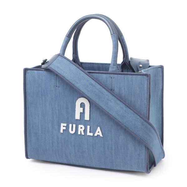 wb00299 bx1544 21501 Furla Opportunity S Tote Leather Bag Blue