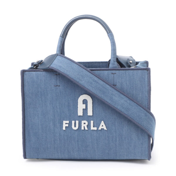 wb00299 bx1544 21502 Furla Opportunity S Tote Leather Bag Blue