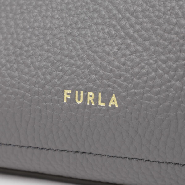 wb00507 bx0041 22609 Furla Primula S Hobo Leather Shoulder Bag Gray