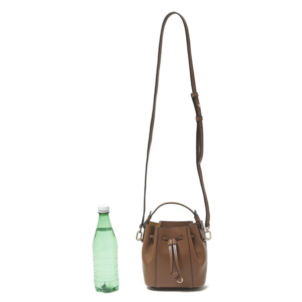 wb00592 bx0053 03b03 Furla Miastella Leather Bucket Bag Brown