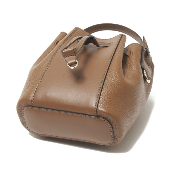 wb00592 bx0053 03b06 Furla Miastella Leather Bucket Bag Brown