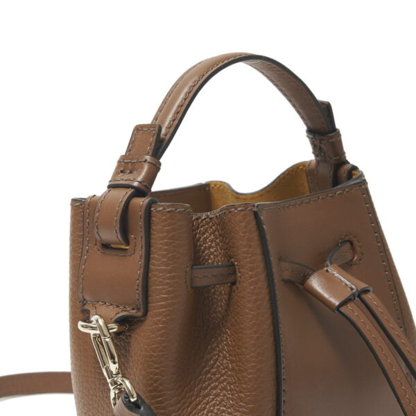 wb00592 bx0053 03b07 Furla Miastella Leather Bucket Bag Brown