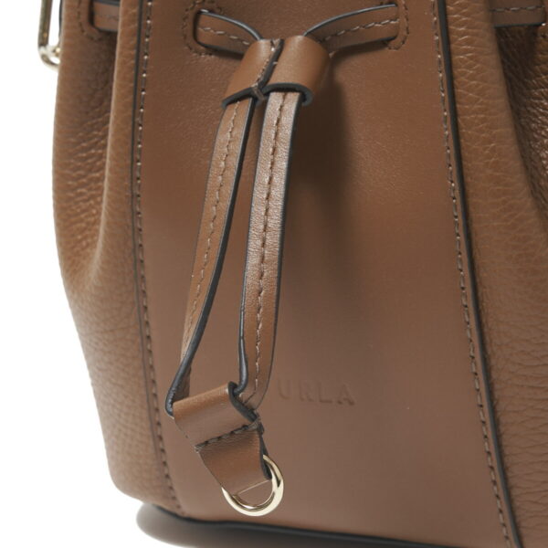 wb00592 bx0053 03b08 Furla Miastella Leather Bucket Bag Brown