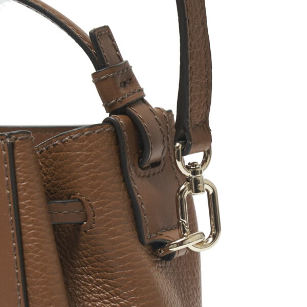 wb00592 bx0053 03b09 Furla Miastella Leather Bucket Bag Brown