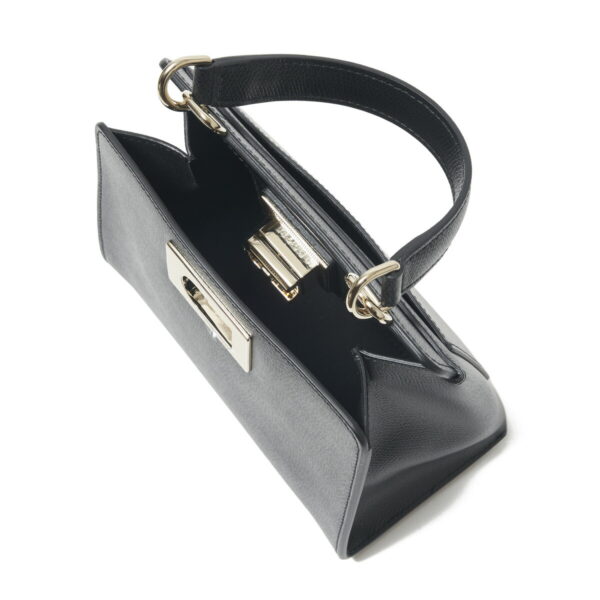 wb00677 are o600005 Furla 1927 Leather Shoulder Bag Black