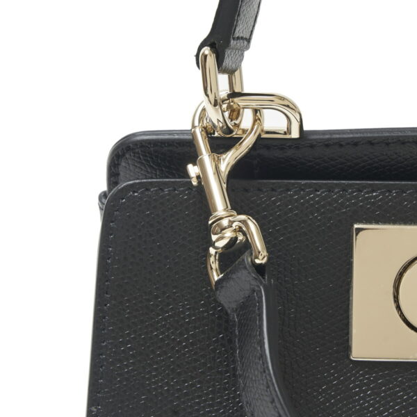 wb00677 are o600009 Furla 1927 Leather Shoulder Bag Black