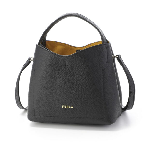 wb00780 bx0041 o6004 Furla Primula Mini Hobo Leather Handbag Black