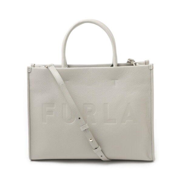 wb00842 bx1442 m7y02 Furla Wonderfurla M Tote Leather Handbag Gray