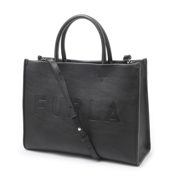 wb00842 bx1442 o6001 Furla Wonderfurla M Tote Leather Handbag Black