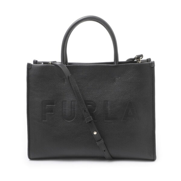 wb00842 bx1442 o6002 Furla Wonderfurla M Tote Leather Handbag Black