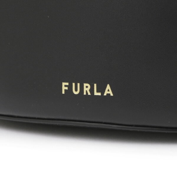 wb00861 ax0733 o6008 Furla Fleur Mini Bucket Leather Bag Black