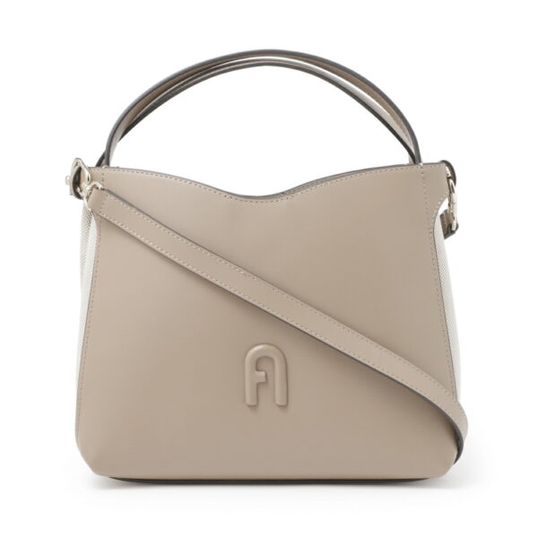 wb00962 bx0654 12502 Furla Primula S Hobo Leather Shoulder Bag Beige