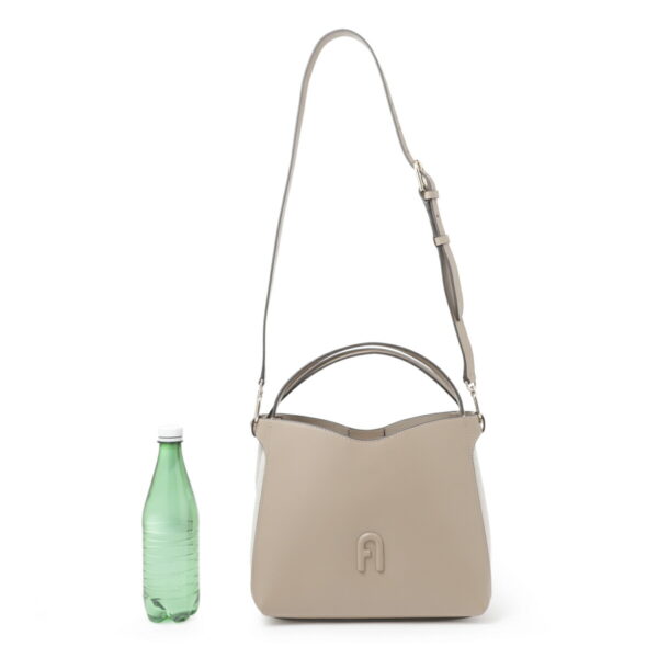 wb00962 bx0654 12503 Furla Primula S Hobo Leather Shoulder Bag Beige