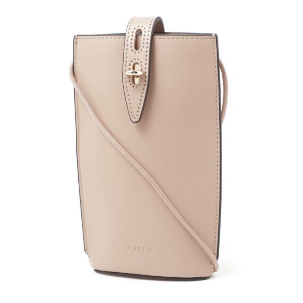 we00483 ax0733 22601 Furla Unica Mini Leather Crossbody Bag Beige