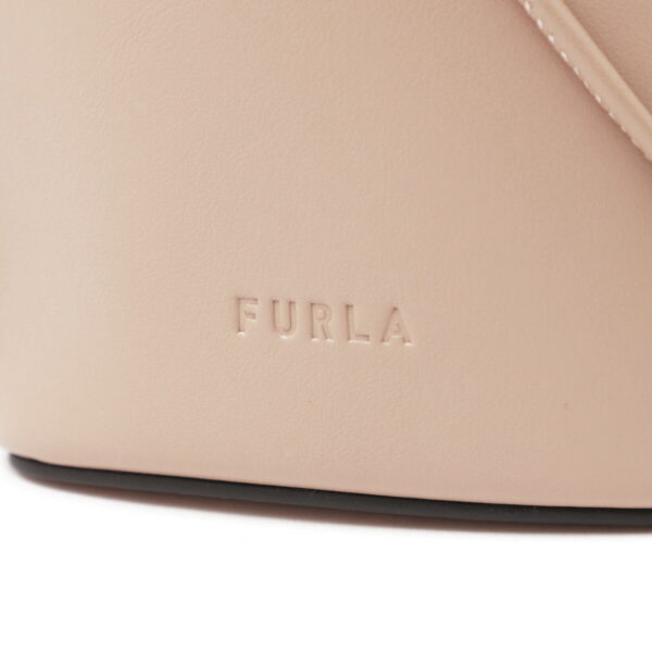 we00483 ax0733 22609 Furla Unica Mini Leather Crossbody Bag Beige